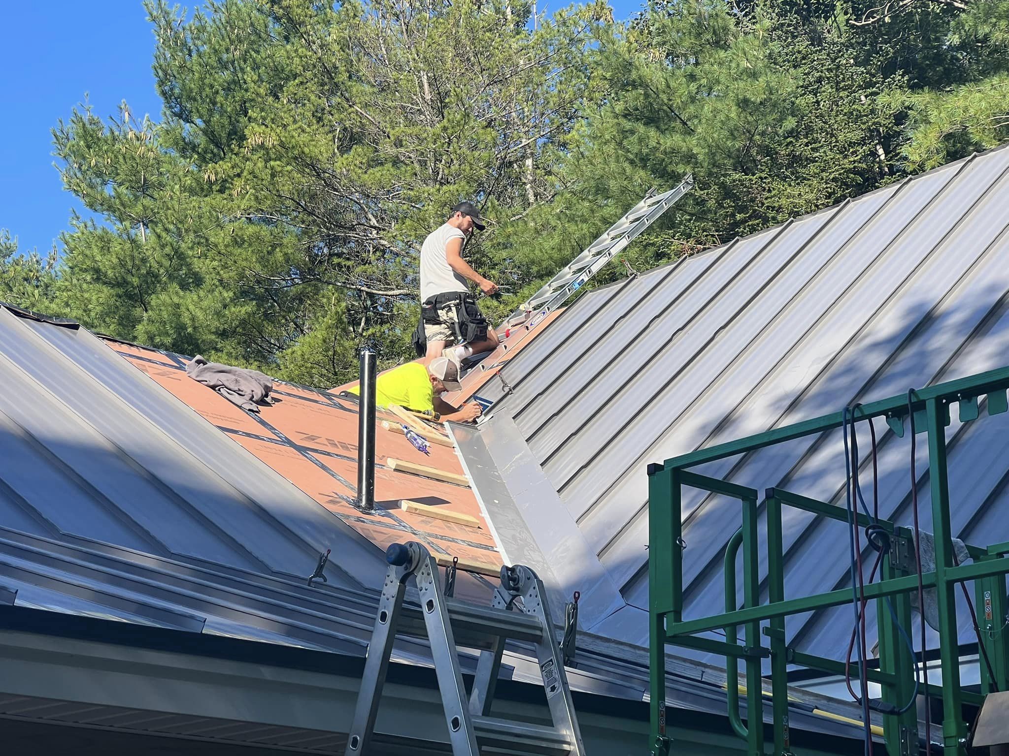 Titan Steel Erectors at work doing a standing seam framed roof